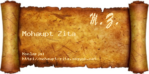 Mohaupt Zita névjegykártya